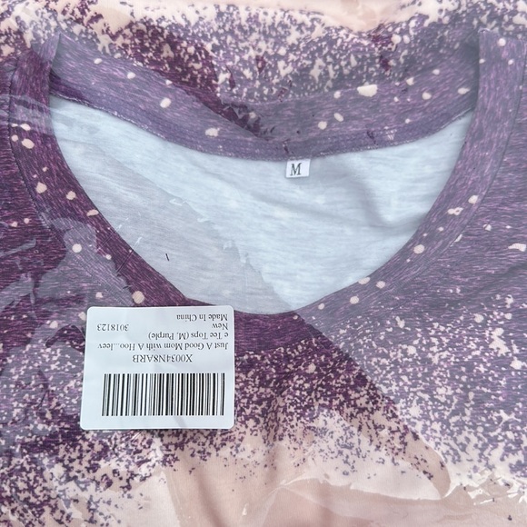 Just A Good Mom with A Hood Playlist Vintage Bleached T Shirts for Women Mom - Picture 3 of 3